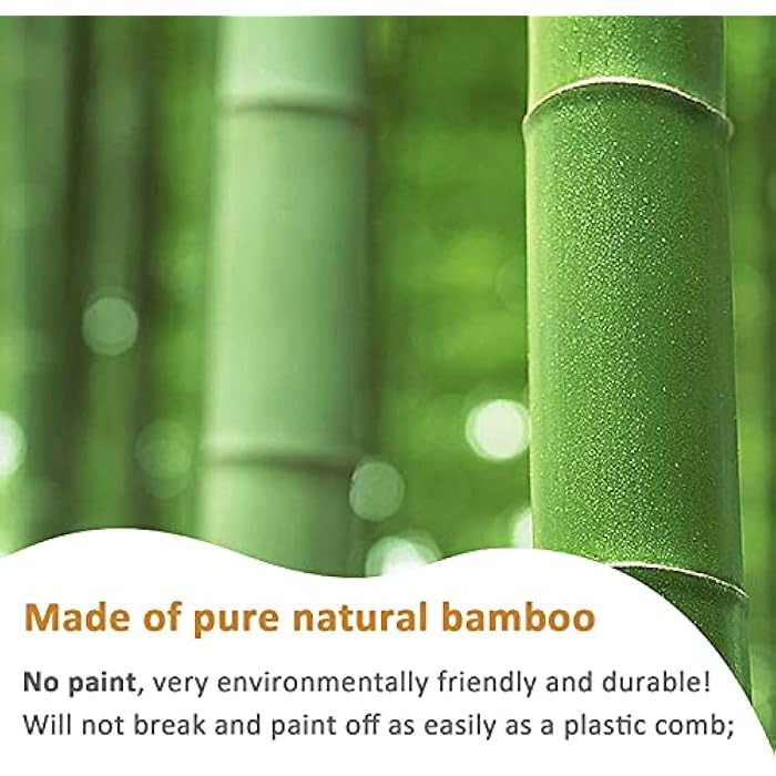 ORiTi Paddle brush, hair brush, Made of pure natural bamboo, no paint coating, massage the scalp while combing hair to promote blood circulation, prevent static electricity - Image 2